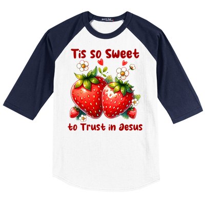 Tis So Sweet To Trust In Jesus Baseball Sleeve Shirt