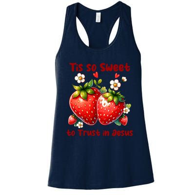 Tis So Sweet To Trust In Jesus Women's Racerback Tank