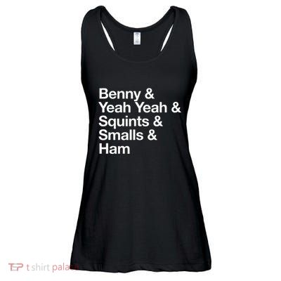 The Sandlot Stacked Name List Ladies Essential Flowy Tank