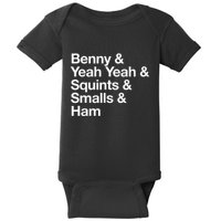 The Sandlot Stacked Name List Baby Bodysuit
