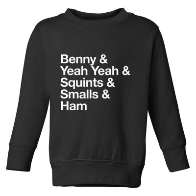 The Sandlot Stacked Name List Toddler Sweatshirt