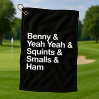 The Sandlot Stacked Name List Golf Towel