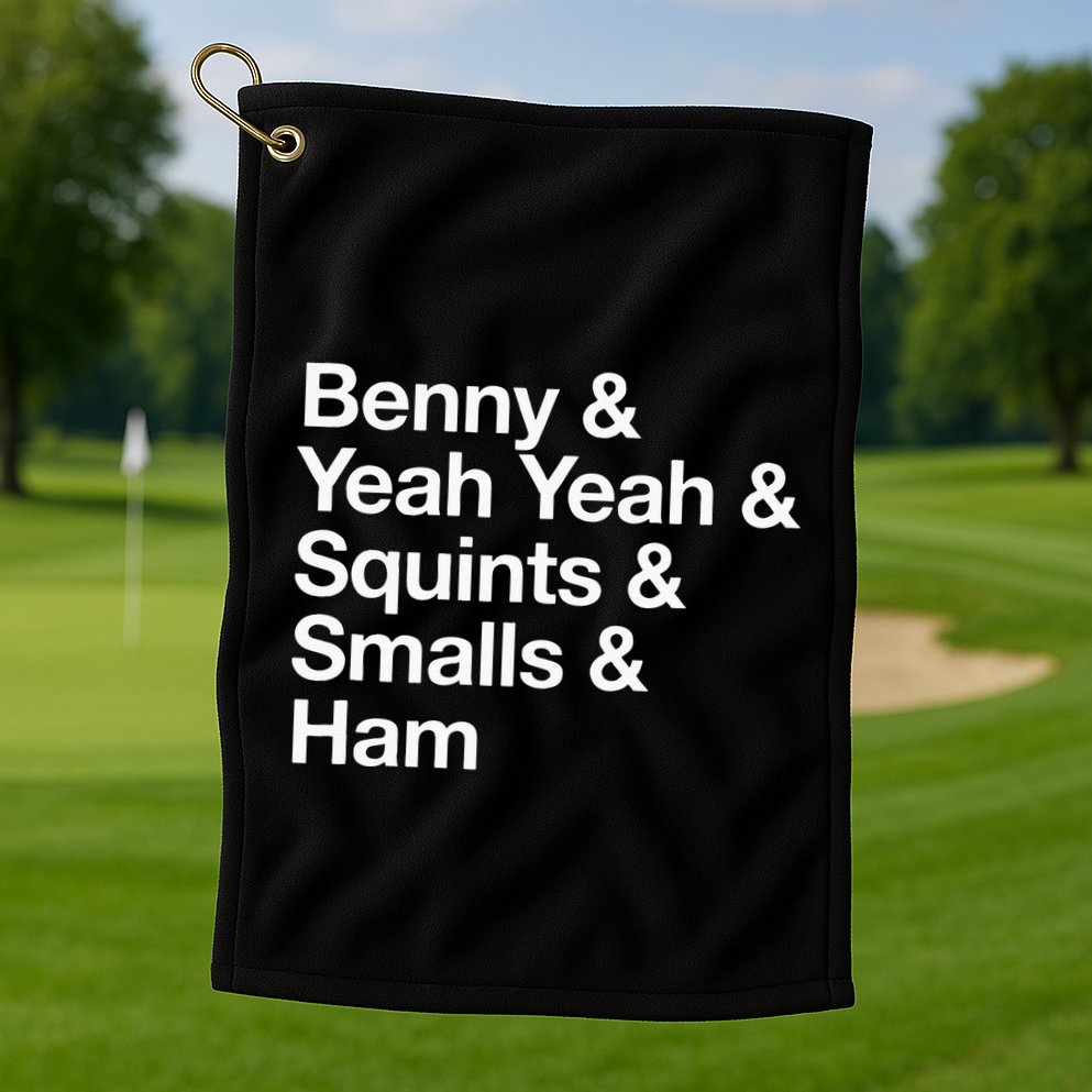 The Sandlot Stacked Name List Golf Towel
