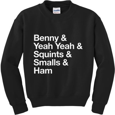 The Sandlot Stacked Name List Kids Sweatshirt