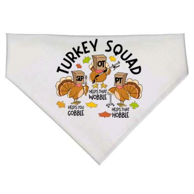 Turkey Squad Slp Ot Pt Help You Gobble Wobble Hobble USA-Made Doggie Bandana