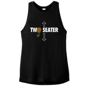 Two Seater Swinger Funny Upside Down Pineapple Swinger Ladies PosiCharge Tri-Blend Wicking Tank