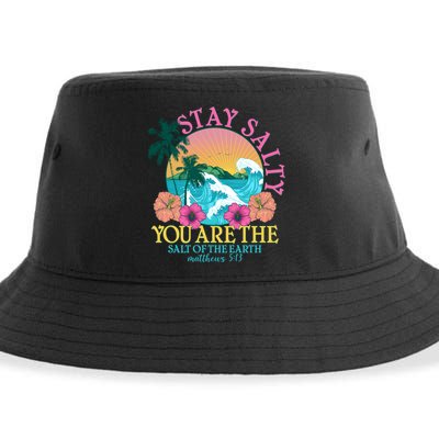 Tropical Stay Salty You Are The Salt Of The Earth Matthew 5 13 Sustainable Bucket Hat