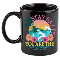 Tropical Stay Salty You Are The Salt Of The Earth Matthew 5 13 11oz C Handle Ceramic Mug
