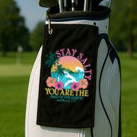 Tropical Stay Salty You Are The Salt Of The Earth Matthew 5 13 Golf Towel