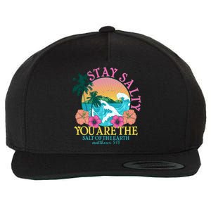 Tropical Stay Salty You Are The Salt Of The Earth Matthew 5 13 Wool Snapback Cap