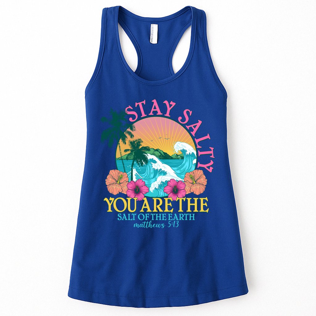 Tropical Stay Salty You Are The Salt Of The Earth Matthew 5 13 Womens Tank Top
