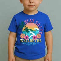 Tropical Stay Salty You Are The Salt Of The Earth Matthew 5 13 Toddler T-Shirt