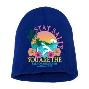 Tropical Stay Salty You Are The Salt Of The Earth Matthew 5 13 Short Acrylic Beanie