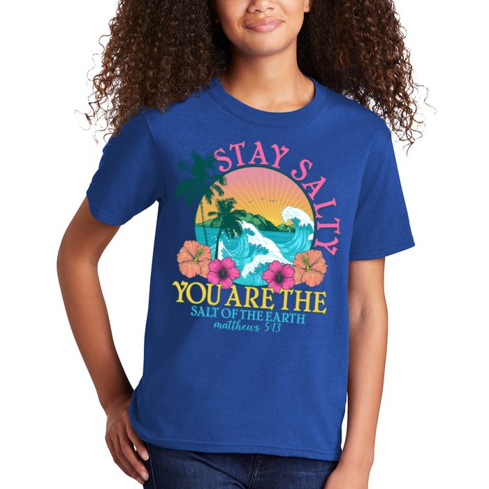 Tropical Stay Salty You Are The Salt Of The Earth Matthew 5 13 Kids T-Shirt