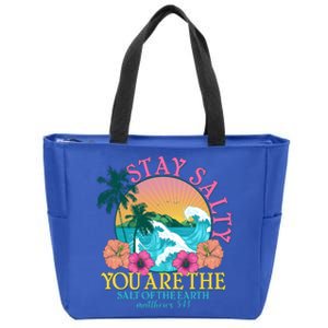 Tropical Stay Salty You Are The Salt Of The Earth Matthew 5 13 Zip Tote Bag