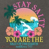 Tropical Stay Salty You Are The Salt Of The Earth Matthew 5 13 Cotton Canvas Backpack