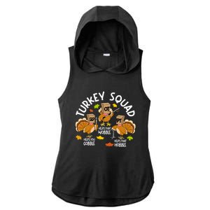 Turkey Squad Slp Ot Pt Therapy Team Fall Thanksgiving Ladies PosiCharge Tri-Blend Wicking Draft Hoodie Tank