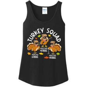 Turkey Squad Slp Ot Pt Therapy Team Fall Thanksgiving Ladies Essential Tank