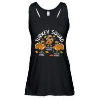 Turkey Squad Slp Ot Pt Therapy Team Fall Thanksgiving Ladies Essential Flowy Tank