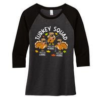 Turkey Squad Slp Ot Pt Therapy Team Fall Thanksgiving Women's Tri-Blend 3/4-Sleeve Raglan Shirt