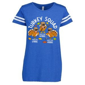 Turkey Squad Slp Ot Pt Therapy Team Fall Thanksgiving Enza Ladies Jersey Football T-Shirt