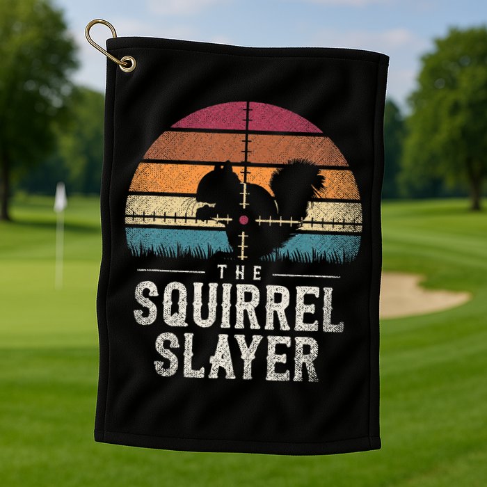 The Squirrel S.L.A.Y.E.R Squirrel Golf Towel