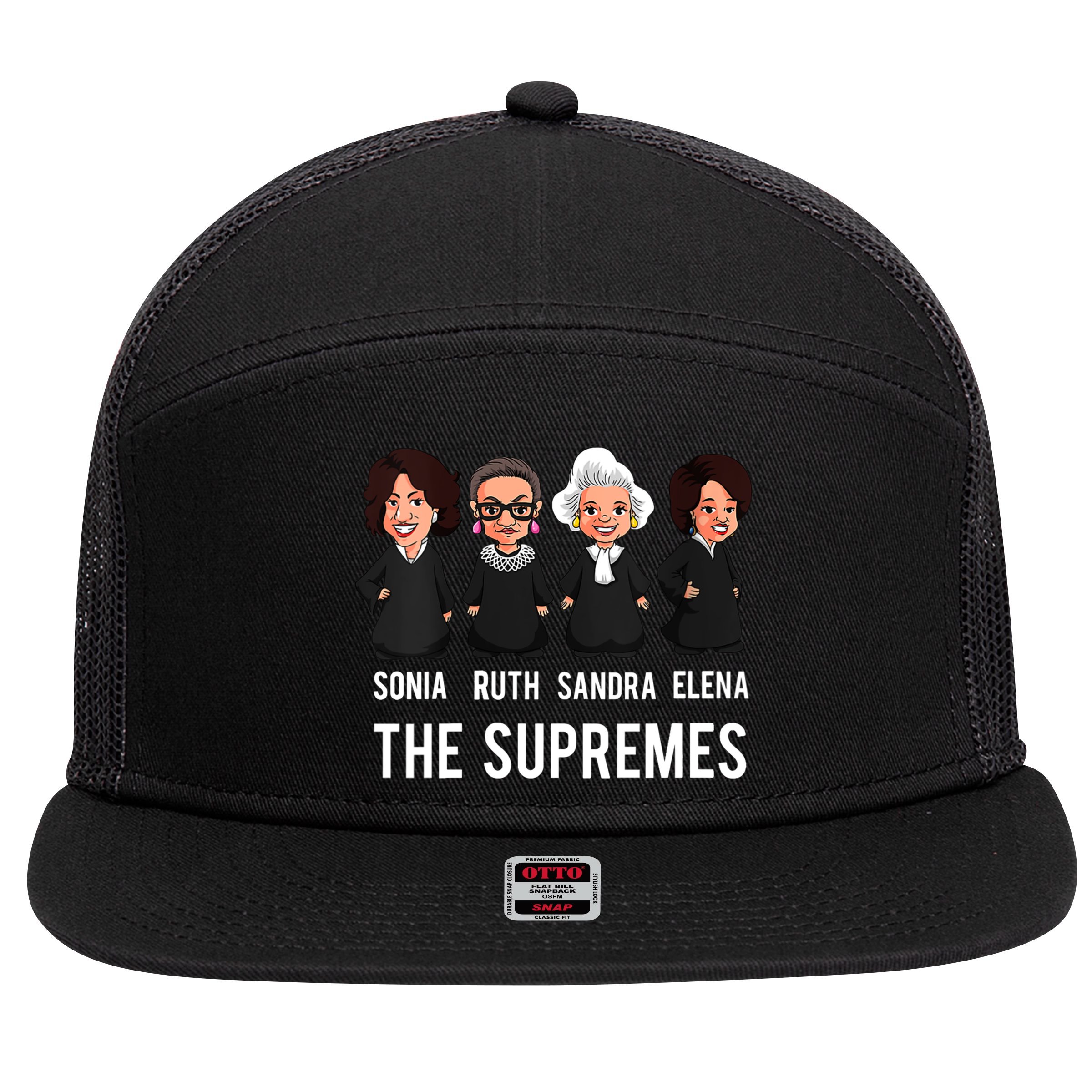The Supremes Supreme Court Justices Rbg Funny Gift 7 Panel Mesh Trucker Snapback Hat