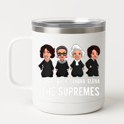 The Supremes Supreme Court Justices Rbg Funny Gift 12 oz Stainless Steel Tumbler Cup