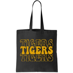 Tigers School Sports Fan Team Spirit Mascot Cute Tote Bag