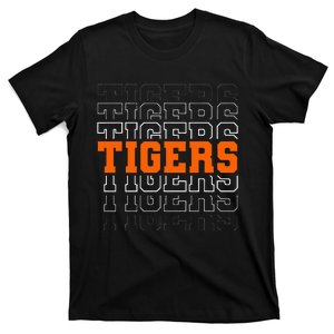 Tigers School Sports Name T-Shirt