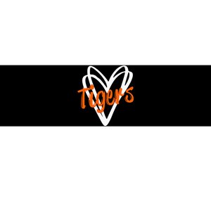 Tigers School Sports Fan Team Spirit Mascot Cute Heart Gift Bumper Sticker