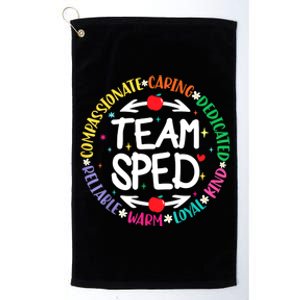 Team Sped Special Teacher Specialist School Caretaker Staff Platinum Collection Golf Towel