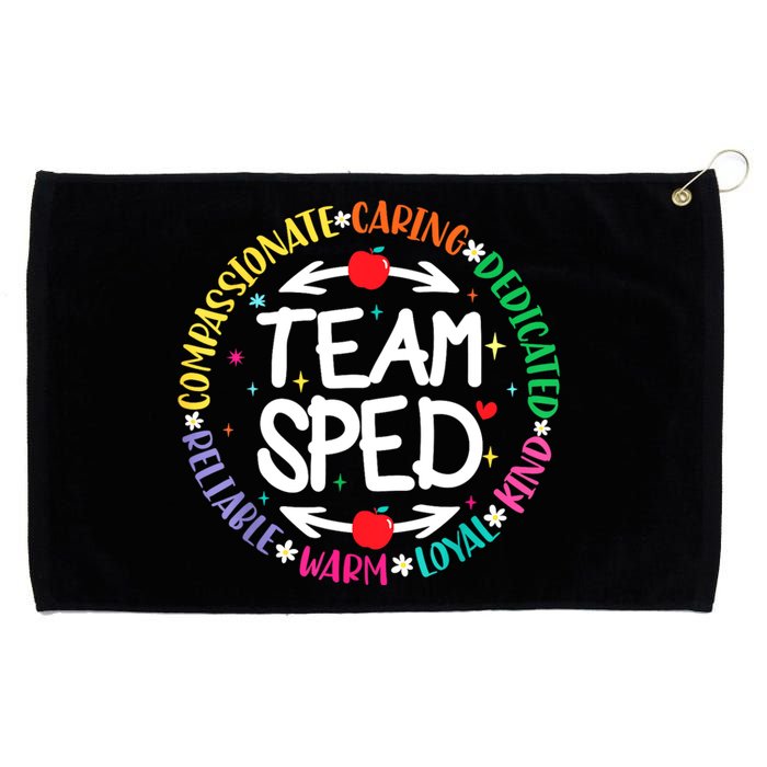 Team Sped Special Teacher Specialist School Caretaker Staff Grommeted Golf Towel