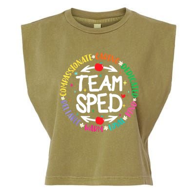 Team Sped Special Teacher Specialist School Caretaker Staff Garment-Dyed Women's Muscle Tee