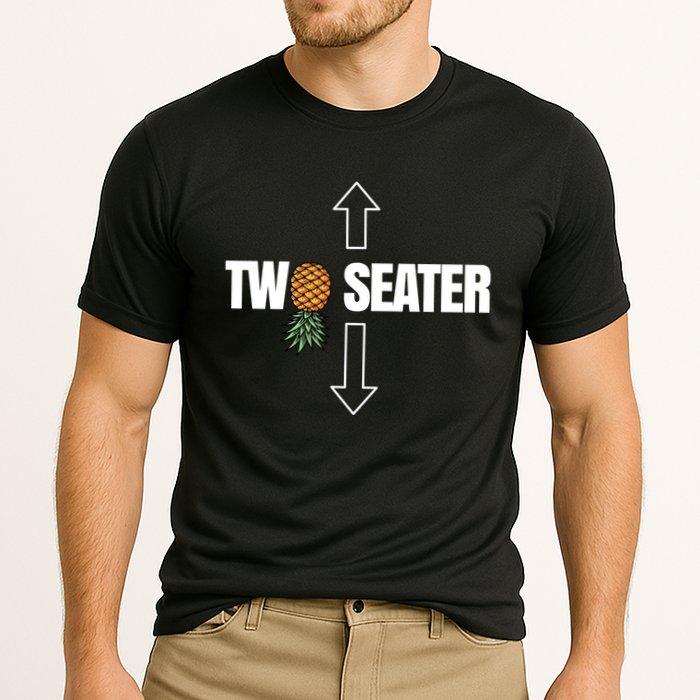 Two Seater Swinger Pineapple Funny Cooling Performance Crew T-Shirt