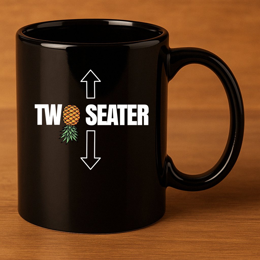 Two Seater Swinger Pineapple Funny 11oz C Handle Ceramic Mug