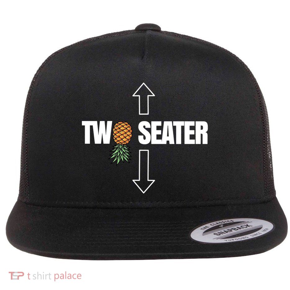 Two Seater Swinger Pineapple Funny Flatbill Hat