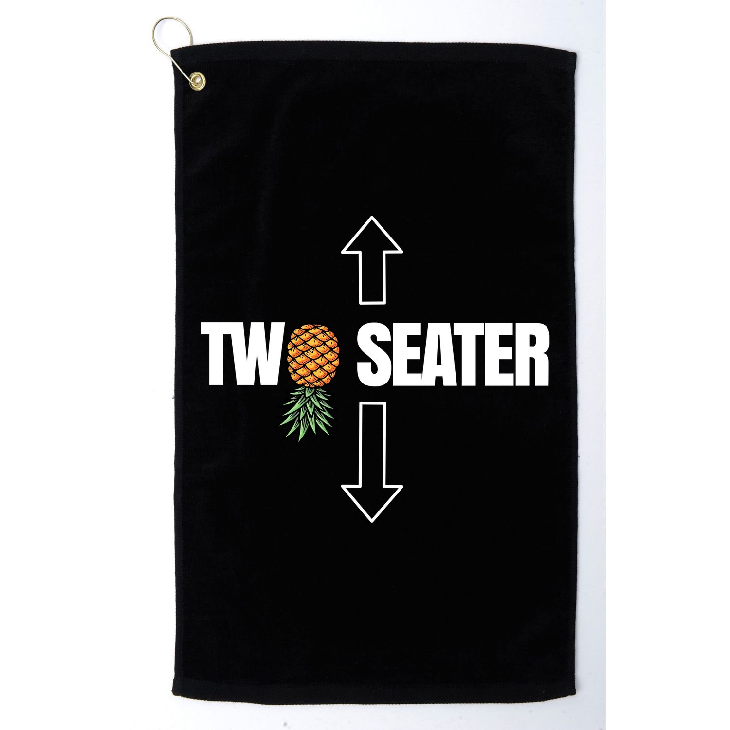 Two Seater Swinger Pineapple Funny Golf Towel