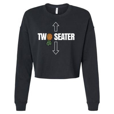 Two Seater Swinger Pineapple Funny Cropped Pullover Crew