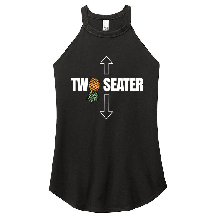 Two Seater Swinger Pineapple Funny Women's Perfect Tri Rocker Tank