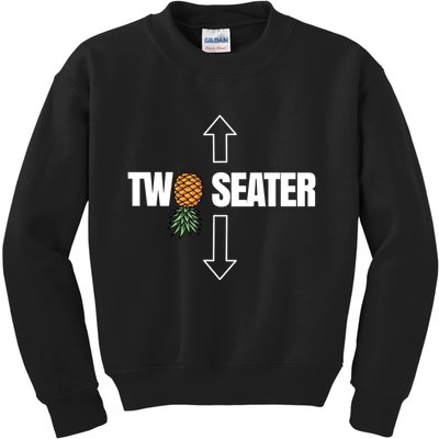 Two Seater Swinger Pineapple Funny Kids Sweatshirt