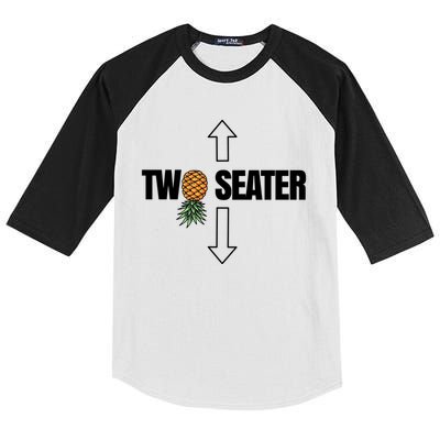 Two Seater Swinger Pineapple Funny Kids Colorblock Raglan Jersey