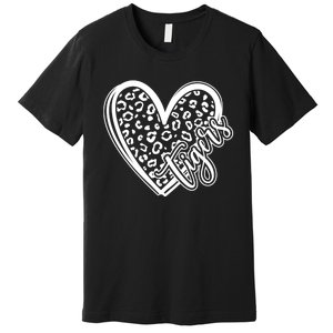 Tigers School Sports Fan Team Spirit Mascot Cute Heart Gift Premium T-Shirt