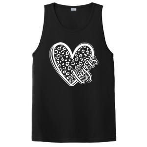 Tigers School Sports Fan Team Spirit Mascot Cute Heart Gift PosiCharge Competitor Tank