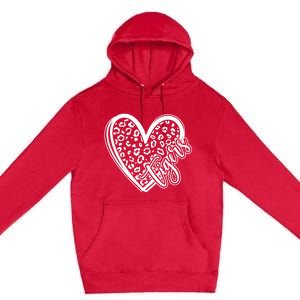 Tigers School Sports Fan Team Spirit Mascot Cute Heart Gift Premium Pullover Hoodie