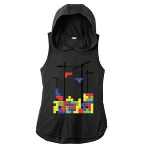 Tetris Skyline Ladies PosiCharge Tri-Blend Wicking Draft Hoodie Tank