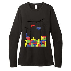 Tetris Skyline Womens CVC Long Sleeve Shirt