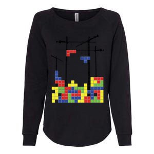 Tetris Skyline Womens California Wash Sweatshirt