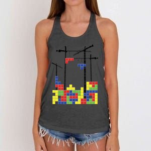 Tetris Skyline Women's Knotted Racerback Tank