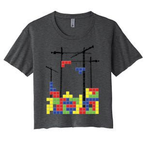 Tetris Skyline Women's Crop Top Tee